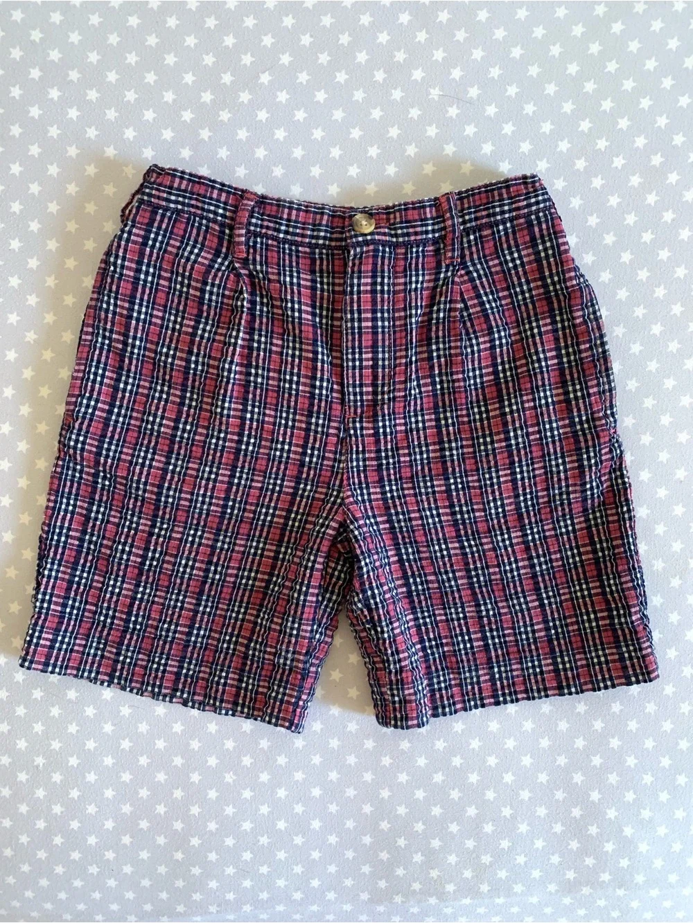 :VTG Talbots Kids Plaid Seersucker Shorts Sz 5T 90s Y2K